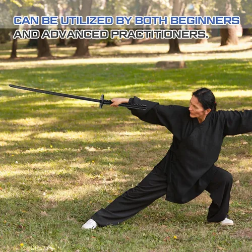 Vista 5 de Seenelling Espada katana de polipropileno con funda de ABS para entrenamiento japonés, espada samurái, entrenamiento de práctica marcial, espada