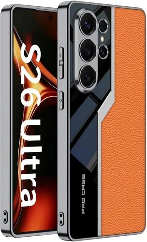 Vista 19 de Lunivop Para Samsung Galaxy S24 Ultra Funda TPU Marco y Volver PU Cubierta de cuero Funda de silicona delgada para S 24 Ultra 6.8 '' 5G 2024 a