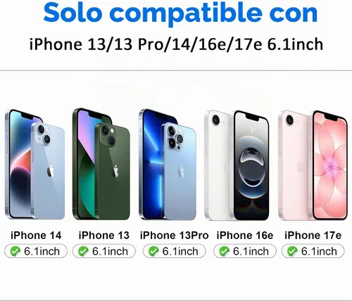 Vista 2 de [Paquete de 2] Ambison Protector de Pantalla de Vidrio Mate Diseñado para iPhone 16e/iPhone 14/iPhone 13/13 Pro, Marco de Instalación/Sin