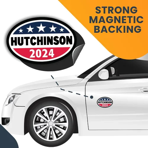 Vista 5 de Magnet Me Up ASA Hutchinson - Calcomanía magnética del partido político republicano 2024, 4 x 6 pulgadas, imán automotriz resistente para automóvil