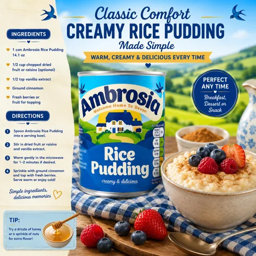 Vista 6 de Ambrosia Pudín de Arroz Cremado 14.11 oz (Pack de 12)