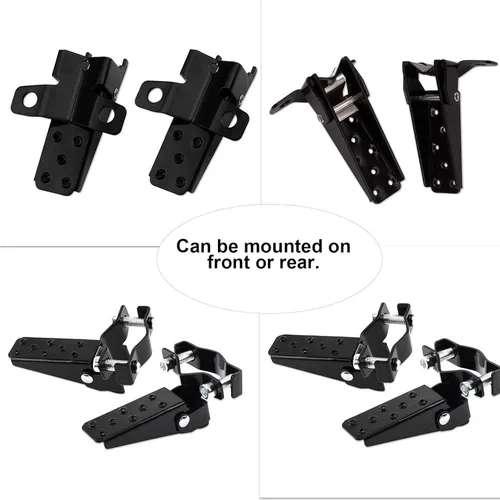 Vista 3 de Universal Retro Motocicleta Plegable Piernas, Pasajero de Acero Reposapiés para Motocicleta ATV Scooter