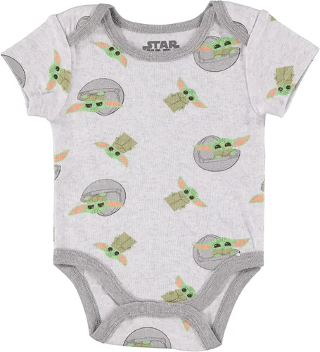Vista 3 de Star Wars Body de bebé para niños, paquete de tres - Ropa de bebé Yoda