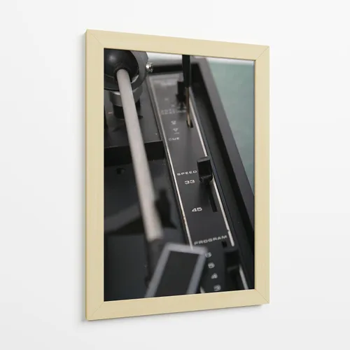 Vista 10 de Canvas Lab Turntable IV by Renee W. Stramel 7 x 11 in Fine Art Framed Print, Frame Color: Black, With Mat Architecture, Black and White