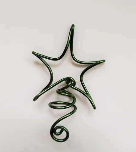 Vista 6 de Estrella de alambre en miniatura para la punta del árbol de Navidad para árboles navideños pequeños