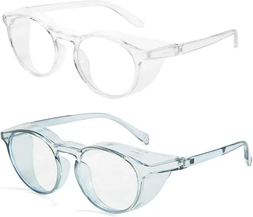 Vista 24 de Anteojos de seguridad que no se empañan, con protección UV400, lentes con bloqueo de luz azul para hombres y mujeres, anteojos transparentes