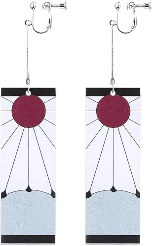 Vista 3 de Deaicos Juego de aretes de capa Kamado Robe Cosplay