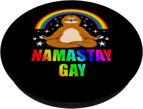Vista 2 de Nama Stay Gay Yoga PopSockets intercambiables PopGrip
