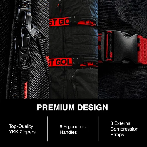 Vista 3 de Ghost Golf AWOL - Bolsa de viaje de golf para aerolíneas con ruedas, funda de viaje acolchada suave para palos de golf que se adapta a todas