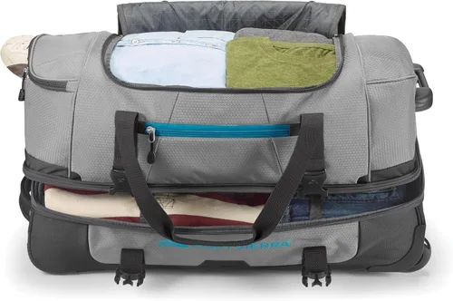 Vista 6 de High Sierra Fairlead - Bolsa de viaje portátil de poliéster de 34 pulgadas con ruedas y mango telescópico empotrado, color grisazul, Gris