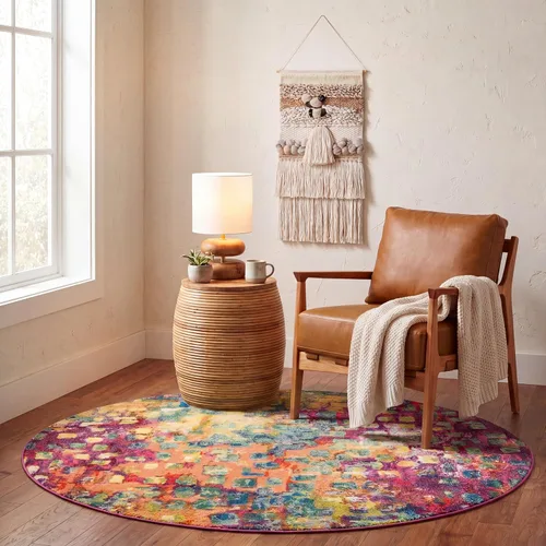 Vista 61 de SAFAVIEH Colección Madison - Alfombra de pasillo, 2'2" x 6', color fucsia y oro, diseño bohemio abstracto envejecido, no desprende pelusa y fácil