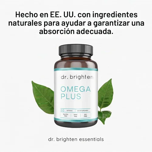 Vista 7 de Dr. Brighten Omega Plus — 1500 mg de suplemento de aceite de pescado EPA/DHA sin OMG para corazón, cerebro e sistema inmunológico — 60 cápsulas
