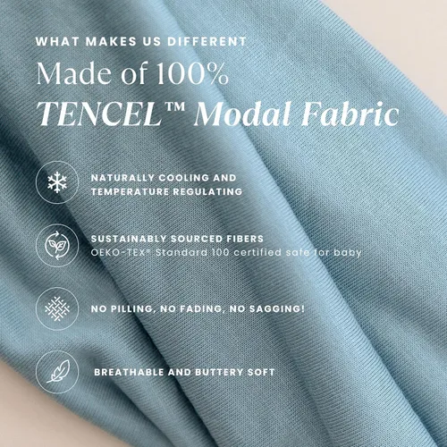 Vista 5 de Tuck and Bundle Portabebés para recién nacidos, portabebés para bebés, 8-35 libras, ligero y suave, Tencel modal, esenciales para bebés, lo mejor