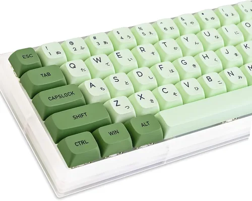 Vista 28 de Guffercty kred XDA Profile - Teclas negras minimalistas 75% Dye-sub PBT con teclas ISO para teclado mecánico MAC 60% 65% 75% 96% (muñeca negra)