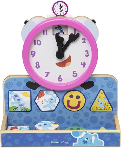 Vista 9 de Melissa & Doug Blue's Clues & You! - Reloj magnético de madera (31 piezas)