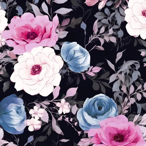 Vista 13 de ILHIIOR Papel tapiz floral azul oscuro para despegar y pegar, papel de contacto de hojas bohemias, papel de contacto con flores oscuras, extraíble