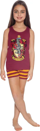 Vista 2 de Harry Potter All House Crest - Conjunto de pijama de algodón con camiseta corta de Intimo