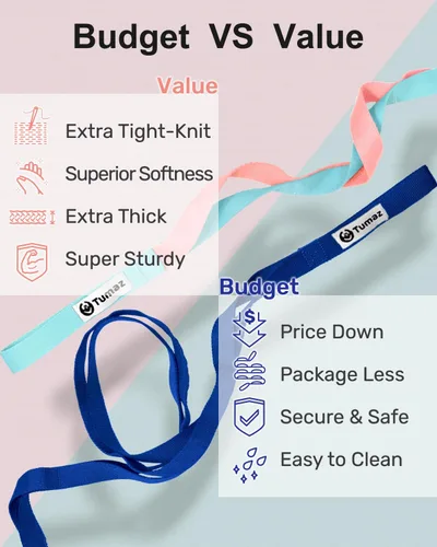 Vista 4 de Tumaz Stretching Strap, 10-Loop Non-Elastic Yoga Strap