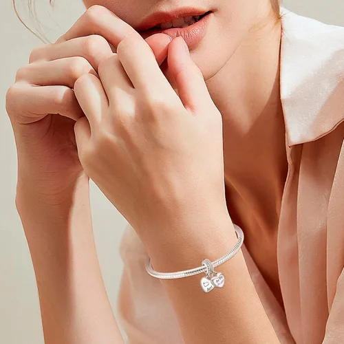 Vista 5 de Annmors Family Charm Love your Dad Mon Sister Infinity Charm fits Bracelets 925 Sterling Silver-Lucky Charm for Woman Pendant Bead Jewelry Beads