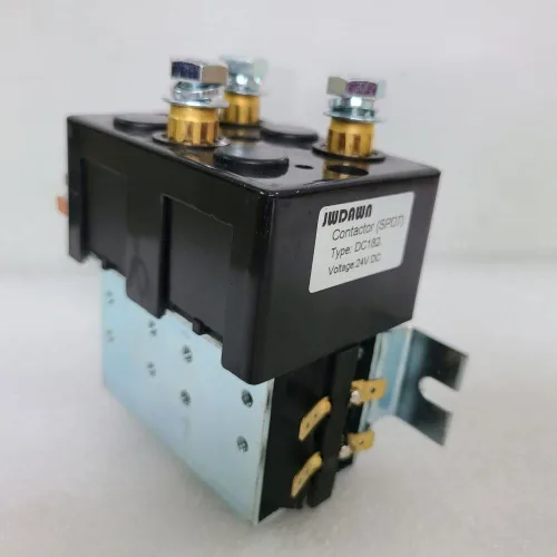 Vista 2 de DC SPDT Motor Contactor de inversión Changover Solenoide Relé Interruptor Reemplazar Albright DC182 DC182-3 24V Bobina 200A Accesorios Carro de Golf