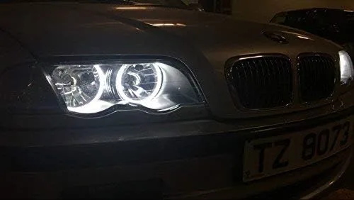 Vista 6 de 7000k Anillos de halo ojos de ángel blancos CCFL para BMW E36 E38 E39 E46 con proyector pre-facelift sin errores