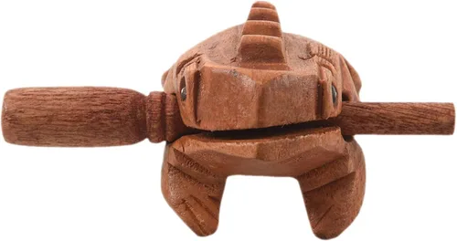 Vista 5 de 4X tallado croaking madera percusión sonido musical madera rana tono bloque juguete