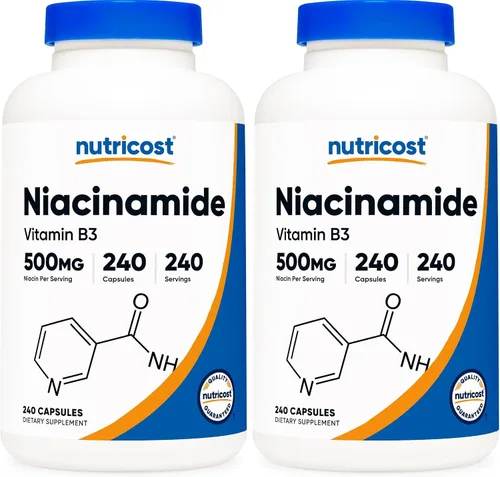 Vista 6 de Nutricost Niacinamida (vitamina B3) 500 mg, 240 cápsulas, sin OMG, sin gluten, sin enjuague vitamina B3