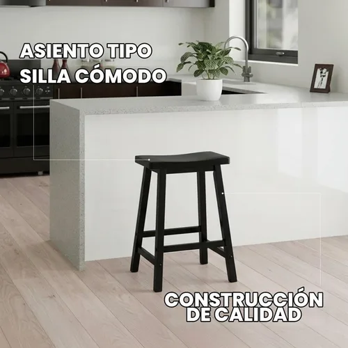 Vista 4 de Winsome Satori Taburete de asiento de sillín para cocina, 24", negro