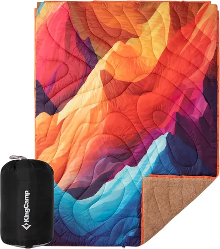 Vista 25 de KingCamp Manta de camping ultraligera, manta plegable portátil, 79 x 57 color fantasía (Canoe)