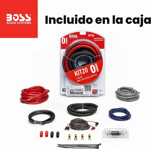 Vista 7 de BOSS Audio Systems Kit de cableado de instalación de amplificador de calibre 0 KIT20: un kit de cableado para amplificador de automóvil te ayuda a