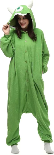 Vista 5 de Superband Disfraz de cosplay de animales para adultos, pijama de dibujos animados, Verde