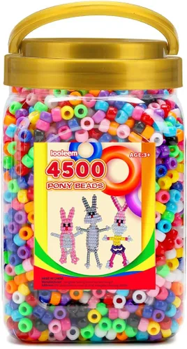 Vista 18 de IOOLEEM Cuentas de pony (2000 piezas, cuentas de pony negras), cuentas para hacer joyas, cuentas para manualidades, suministros para ensartar Negro