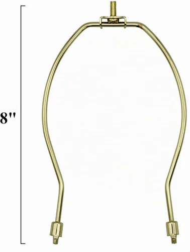 Vista 5 de Creative Hobbies® Kit de arpa de lámpara de 8 pulgadas, acabado dorado, arpa de peso regular, acabado premium y base de arpa para lámparas de mesa