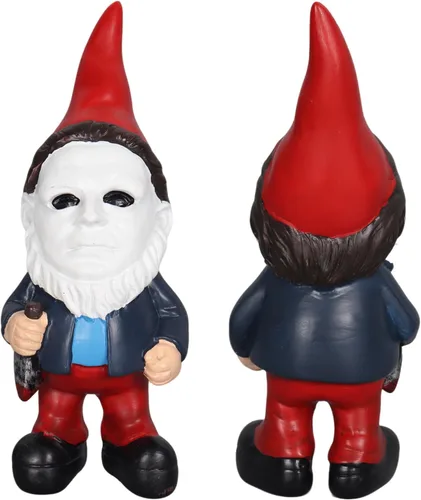 Vista 8 de SPINNDO Decoración de terror, regalos de dedo medio, decoración de jardín, gnomos, estatuas de jardín