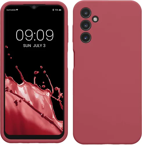 Vista 214 de kwmobile Funda Compatible con Samsung Galaxy A14 5G - Funda de teléfono de TPU y silicona con acabado suave - Verde Lima