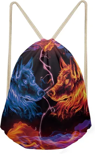 Vista 2 de Showudesigns Kawaii - Mochila con cordón para adultos diseño de animales