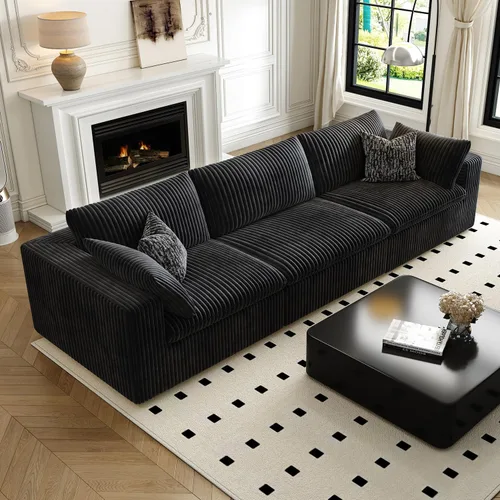 Vista 39 de LoveSeat Cloud Couch Sofá Seccional Modular para Sala de Estar, Sofá Moderno con Asiento Profundo, Sofá de 2 Plazas Sin Huesos con Otomana, Cómodos