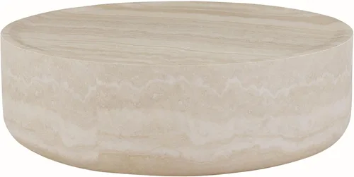 Vista 5 de Mesa de centro redonda de 39 pulgadas, patrón de imitación de mármol para sala de estar, pequeñas y modernas mesas de café bajas de piedra, centro
