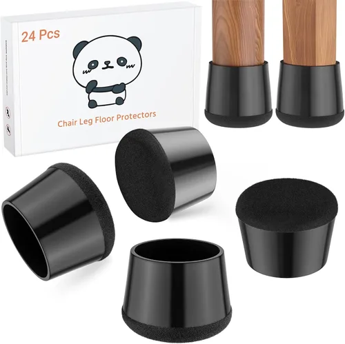 Vista 10 de 24 piezas de protectores de pata de silla de silicona extra pequeños (1,5 cm - 2 cm) almohadillas de goma y fieltro para patas de muebles