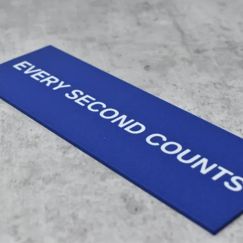 Vista 5 de Letrero de pared con texto en inglés «Every Second Counts», decoración inspiradora de cocina, 9.25 x 3 pulgadas, fabricado en Estados Unidos