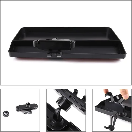 Vista 6 de Bandeja de almacenamiento de mesa de tablero de consola central de automóvil ABS para Toyota Tacoma 2016-2020, organizador de instrumentos, soporte