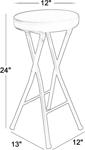 Vista 3 de Home Taburete plegable, taburete de bar plegable de alta resistencia, taburete redondo acolchado plegable con capacidad de 300 libras