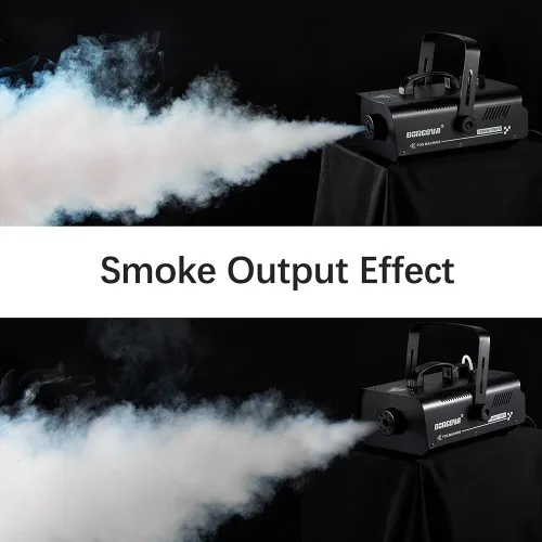 Vista 6 de Máquina de niebla de 1000 W con temporizador, control remoto inalámbrico y control manual, ideal para Halloween, fiestas, actuaciones en escenario