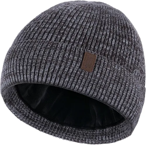 Vista 24 de Wmcaps – Gorro de invierno para hombre y mujer, gorro de punto suave y cálido con forro vellón Verde militar