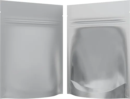 Vista 26 de Bolsas de barrera estilo Mylar – Cremallera con sellado térmico – 100 bolsas (negro brillante/transparente, 0.04 oz - 3 x 4.5 pulgadas)
