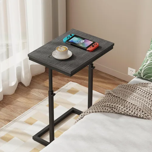 Vista 7 de TUTOTAK Mesa auxiliar, mesa auxiliar, mesa de sofá alta, mesa de sofá, sala de estar, dormitorio, negro TB01BK083P