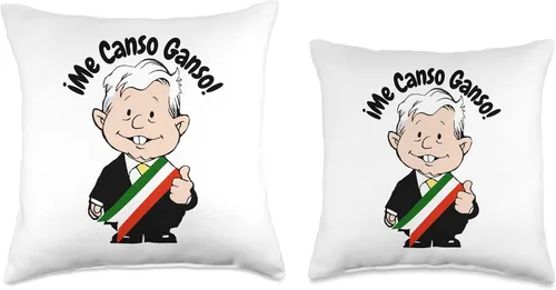 Vista 3 de AMLO Amlito Me Canso Ganso - Divertida almohada de dibujos animados mexicanos