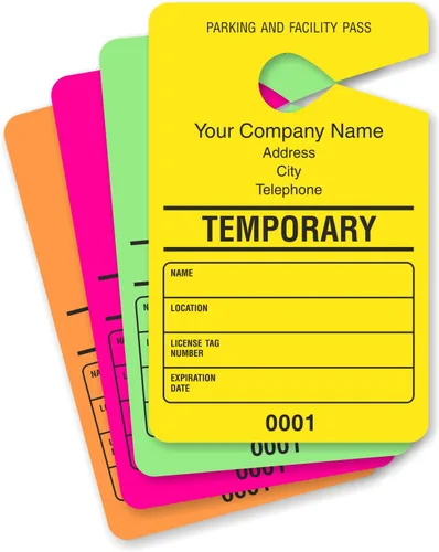 Vista 3 de SmartSign Paquete de 50 etiquetas personalizadas para contratistas – Añade tu dirección y número de etiquetas colgantes para espejo, papel de 3.5 x