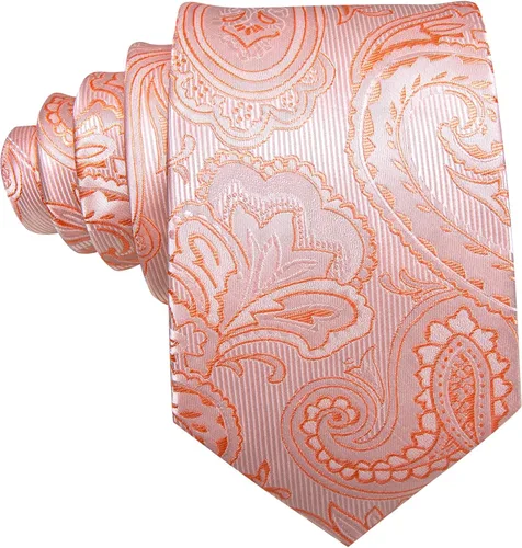 Vista 96 de Barry.Wang - Juego de corbata de seda para hombre, diseño de cachemira, pañuelo y gemelos de bolsillo