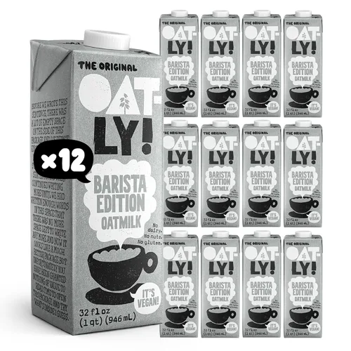 Vista 10 de Oatly Barista Edition - Leche de avena hecha para café, sin lácteos, a base de plantas, leche estable que hace la espuma perfecta